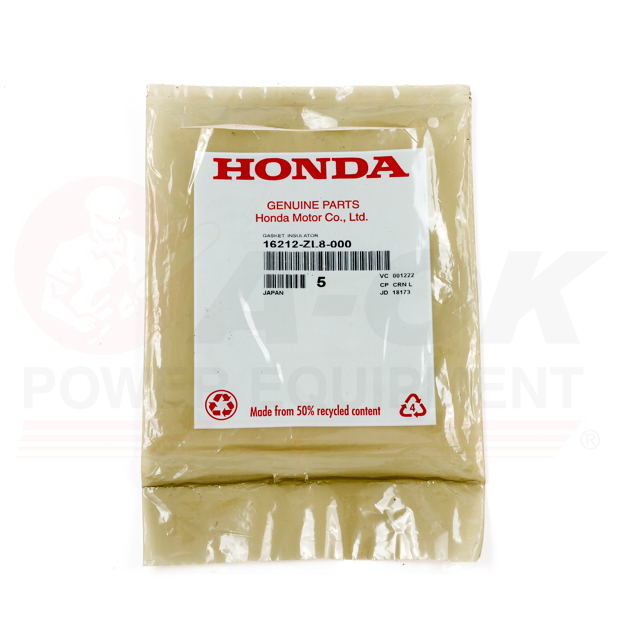 Honda Insulator Gasket 16212-ZL8-000 NEW 